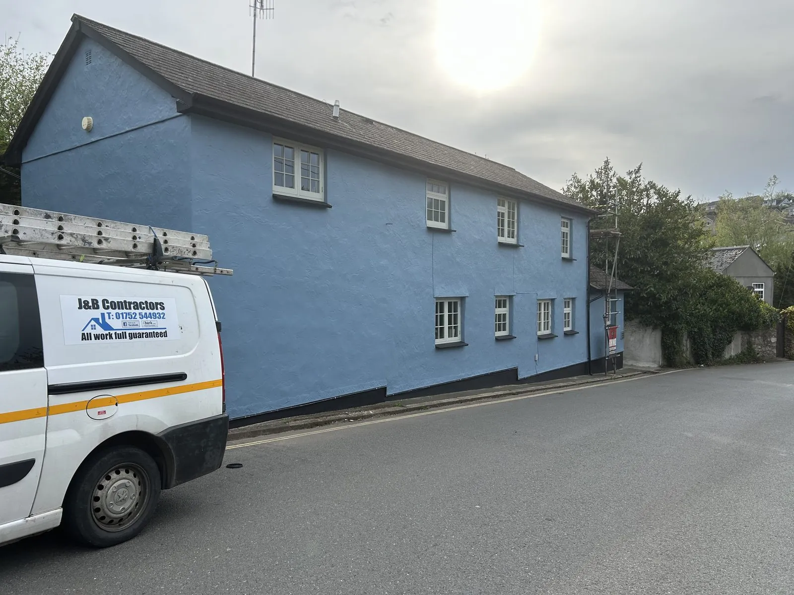 Exterior painting of a detached house in Falmouth